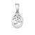 Pure 925 silver oval om pendant for men
