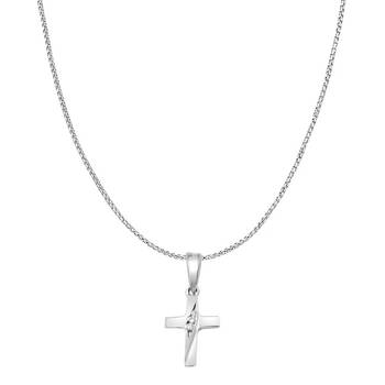 silver cross minimal design 925 pendant 1