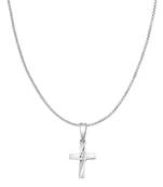 Pure 925 silver minimal cross pendant for men & women