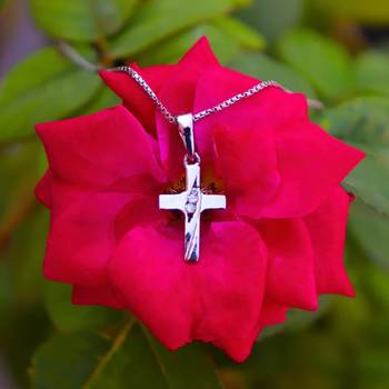 silver cross minimal design 925 pendant 2