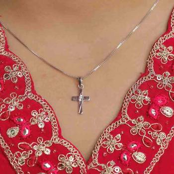 silver cross minimal design 925 pendant 5
