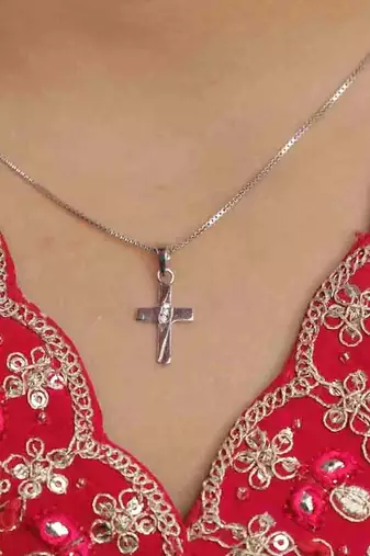 silver cross minimal design 925 pendant