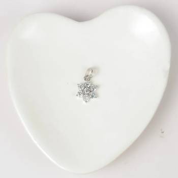silver moissanite bloom design 925 pendant 1
