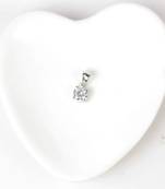 Pure 925 silver 4 prong solitaire pendant for women
