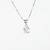 Pure 925 silver 4 prong solitaire pendant for women