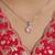 Pure 925 silver 4 prong solitaire pendant for women