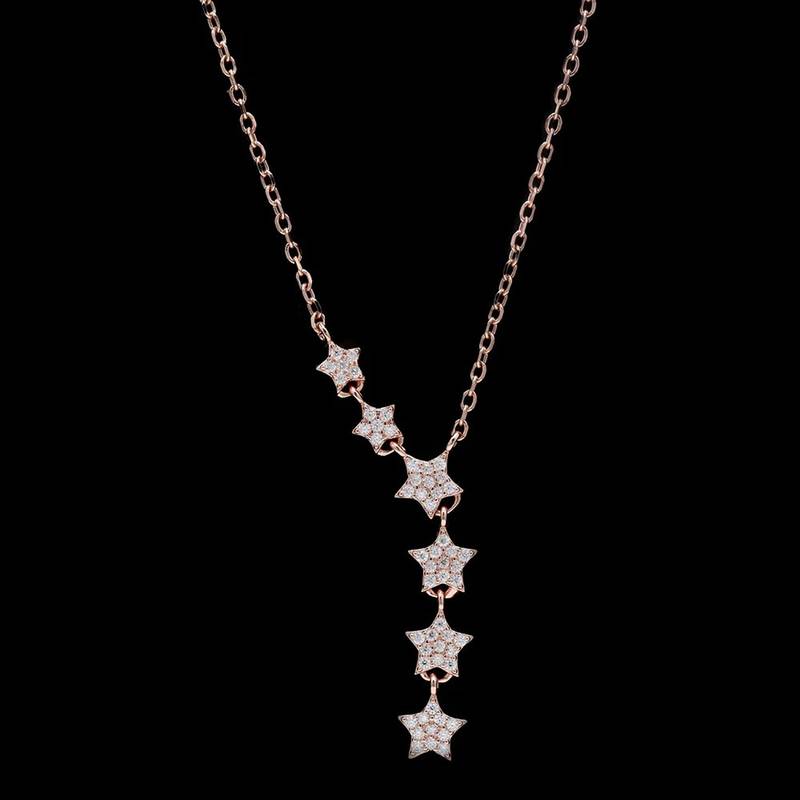 Pure 925 silver starlit dreams moissanite pendant for women