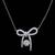 Pure 925 silver bow moissanite pendant for women