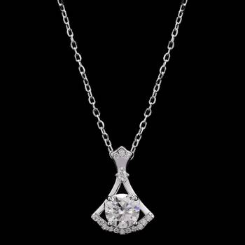 silver moissanite axe design 925 pendant 1