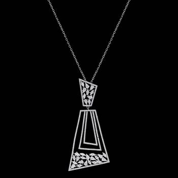silver moissanite lets connect 925 pendant 1