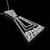 Pure 925 silver lets connect moissanite pendant for women