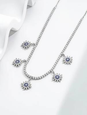 silver tennis flower 925 silver chain 2