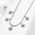 Pure 925 silver tennis flower chain for women