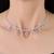 Pure 925 silver tennis flower chain for women