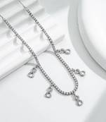 Pure 925 silver infinity tennis chain for women
