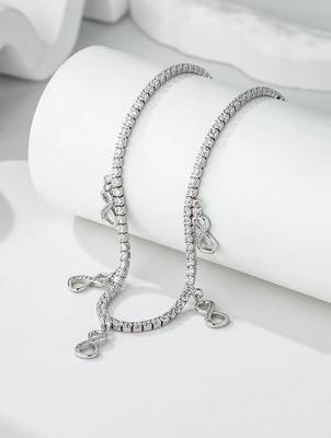 silver rhodium infinity 925 silver chain 3