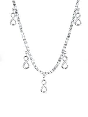 silver rhodium infinity 925 silver chain 5