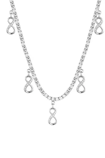 silver rhodium infinity 925 silver chain