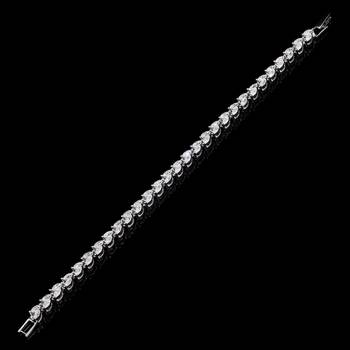 silver rhodium marquise cut 925 silver bracelet 1