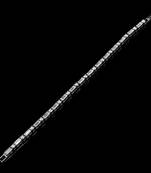 silver round baguette moissanite 925 silver bracelet