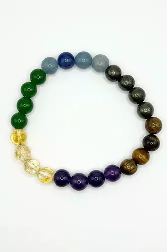 925 silver blue beaded vyapari fashion bracelet