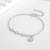 Pure 925 silver frosted snowflake charm bracelet for women