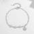 Pure 925 silver frosted snowflake charm bracelet for women
