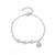 Pure 925 silver frosted snowflake charm bracelet for women