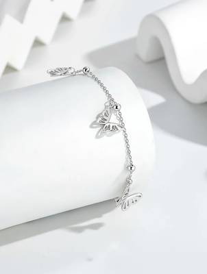 925 silver butterfly charm fashion bracelet 1