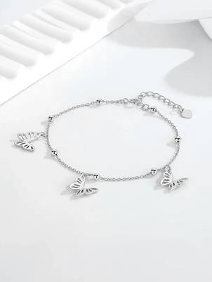 925 silver butterfly charm fashion bracelet 3