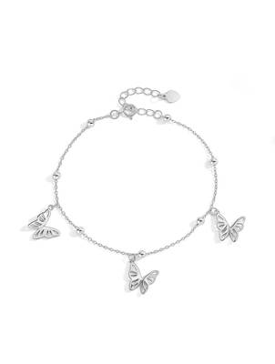 925 silver butterfly charm fashion bracelet 4