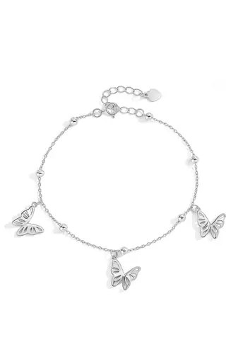 925 silver butterfly charm fashion bracelet