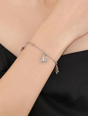 925 silver butterfly charm fashion bracelet 5