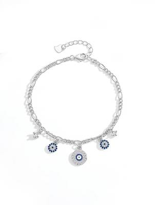 925 silver evil eye charm fashion bracelet for women 5