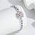 Pure 925 silver sapphire bloom elegance bracelet for women