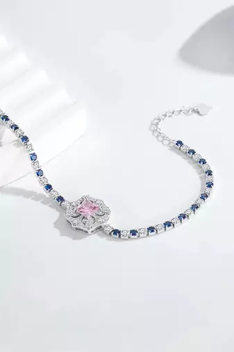 925 silver sapphire bloom fashion bracelet