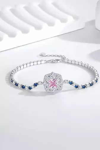 925 silver sapphire bloom fashion bracelet