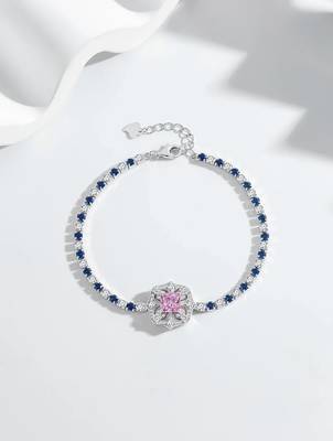 925 silver sapphire bloom fashion bracelet 4