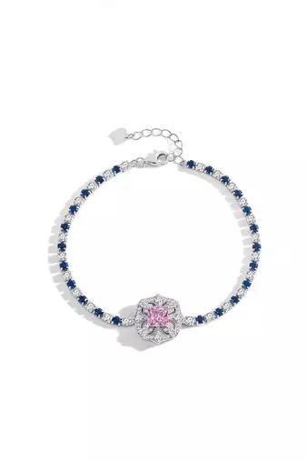 925 silver sapphire bloom fashion bracelet