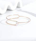 Pure 925 silver rose aura open bracelet for women