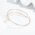 Pure 925 silver rose aura open bracelet for women