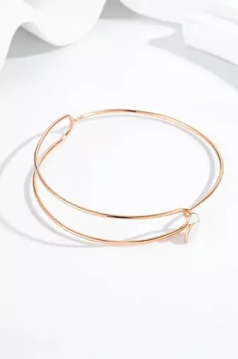 925 silver rose aura open fashion bracelet