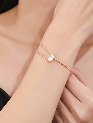 925 silver rose aura open fashion bracelet 5