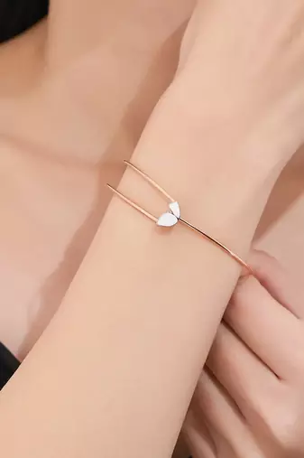 925 silver rose aura open fashion bracelet