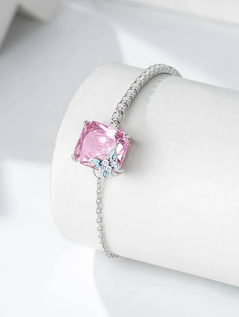 Pure 925 silver rosewing sparkle bracelet for women