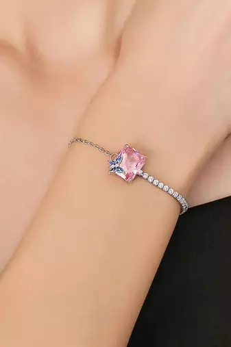925 silver rosewing sparkle fashion bracelet