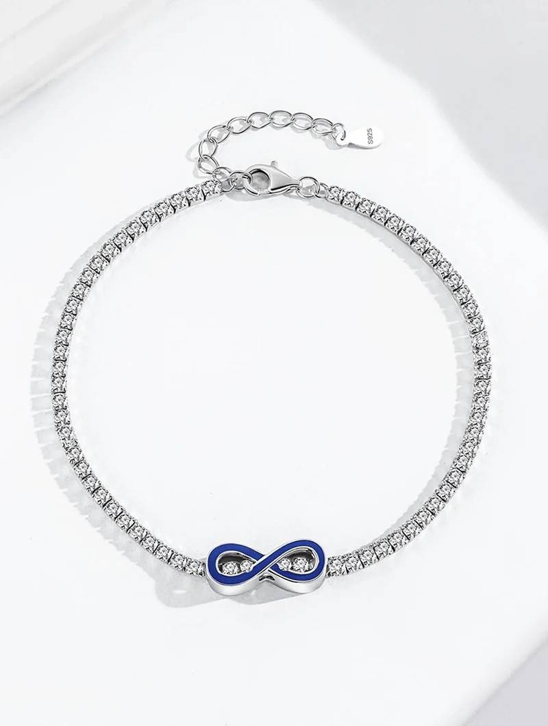 Pure 925 silver infinite grace bracelet for women