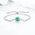 Pure 925 silver majestic green sparkle bracelet for women