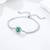 Pure 925 silver majestic green sparkle bracelet for women