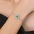 Pure 925 silver majestic green sparkle bracelet for women